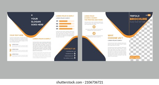 Corporate Business tri fold Brochure Template Design 