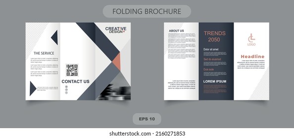 Corporate Business Tri Fold Brochure Template Simple And Minimalist Design Vector illustration