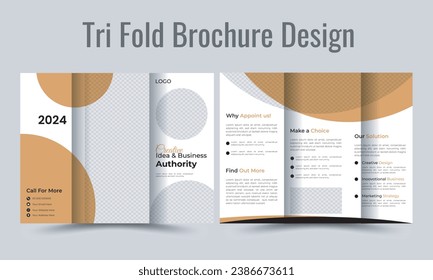 Corporate Business Tri Fold Brochure Design Template.