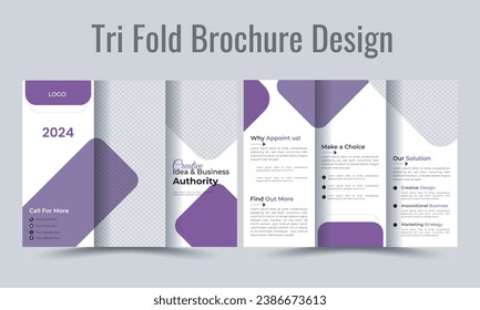 Corporate Business Tri Fold Brochure Design Template.