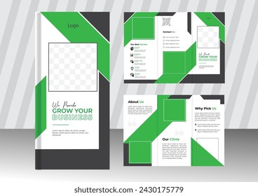 corporate business tri fold brochure design template