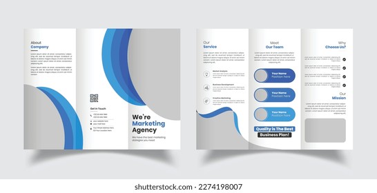 Corporate Business Trifold Brochure Design, Company Profile Brochure