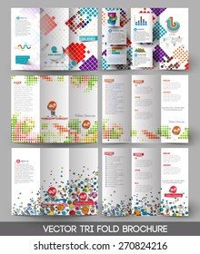 Corporate Business Tri-fold Brochure Design Bundle.