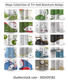 Corporate Business Tri-fold Brochure Design Bundle.