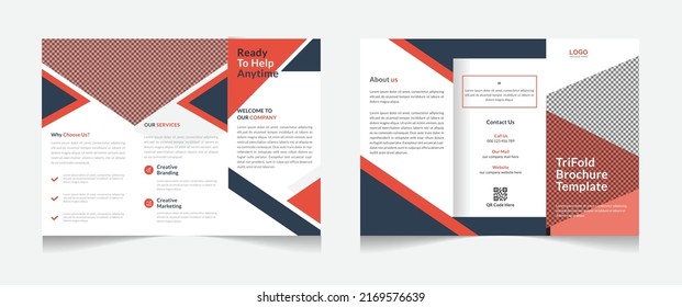 Corporate business trifold brochure and business flyer design editable template