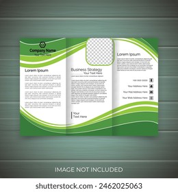 Corporate Business Trifold Brochure, Green Colors Modern Creative and Professional tri fold brochure design template