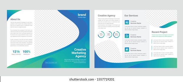 corporate business trifold brochure template