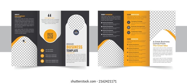 Corporate business trifold brochure template, Creative and Professional tri fold brochure vector design. modern trifold business brochure template vector eps