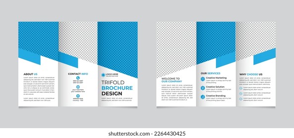 Corporate business trifold brochure template design