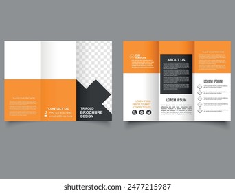 Corporate business trifold brochure template. Modern, Creative and Professional tri fold brochure design. brochure template, creative tri-fold, trend brochure