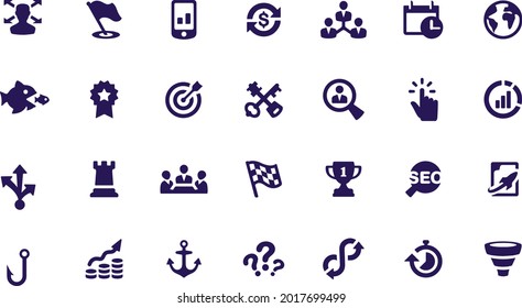 Corporate Business vector symbols and icons