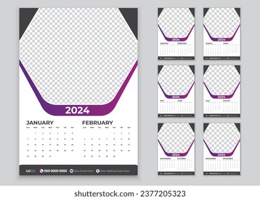 corporate business wall calendar 2024
