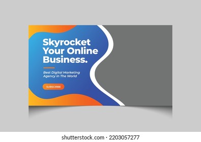 Corporate business web banner and online business video thumbnail 