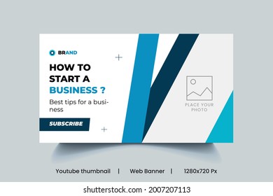 corporate business web banner template and Youtube video thumbnail