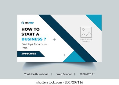 corporate business web banner template and Youtube video thumbnail