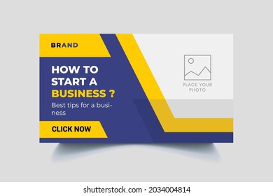Corporate Business Web Banner Template And Youtube Video Thumbnail