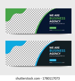Corporate business and web banner.Facebook banner design.Vector 