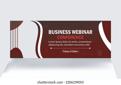 corporate business webinar cover banner design social media post webinar conference template
