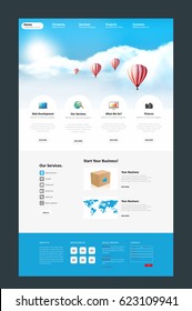 Corporate Business Website Template in Editable Vector Format. Eps 10.