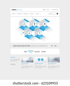 Corporate Business Website Template in Editable Vector Format. Eps 10.