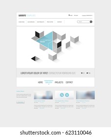 Corporate Business Website Template in Editable Vector Format. Eps 10.