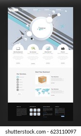 Corporate Business Website Template in Editable Vector Format. Eps 10.