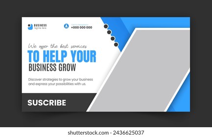 Corporate business YouTube thumbnail and web banner design template, modern creative gaming thumbnail for gaming video promotion and live video streaming abstract red color shape on white background