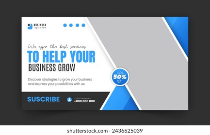 Corporate business YouTube thumbnail and web banner design template, modern creative gaming thumbnail for gaming video promotion and live video streaming abstract red color shape on white background