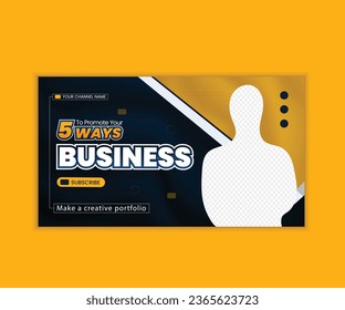 Corporate  Business  YouTube Video Thumbnail Template with Creative style for  your business  faster