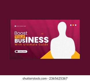 Corporate  Business  YouTube Video Thumbnail Template with Creative style for  your business  faster