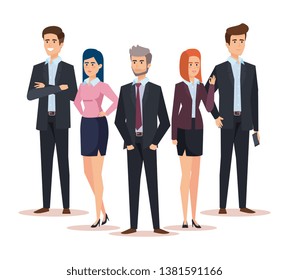 Corporate Businesswomen Businessmen Professional Success Stock Vector ...