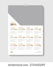 Arquivo de vetor de modelo de design definido pelo Calendário Corporativo pronto para Impressão