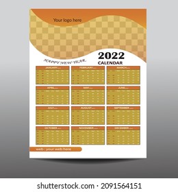 Corporate Calender Design 2022,Vektorgrafik
