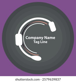 Corporate call center isolated logo template design