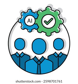 Corporate Candidate Selection Ai Automation Vector Graphic Icon Design