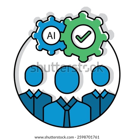 Corporate Candidate Selection Ai Automation Vector Graphic Icon Design