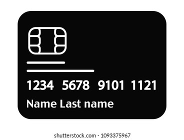 Corporate card icon, credit card icon, vector illustration. Flat design style