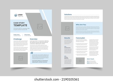 Corporate Case Study template Design, Marketing Sheet and Flyer Design, Double Side Flyer,