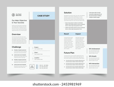 Corporate Case Study template Design, Marketing Sheet and Flyer Design, Double Side Flyer