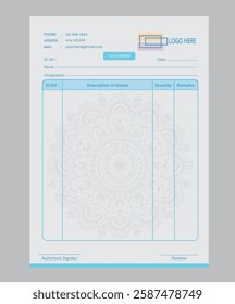 CORPORATE CASH MEMO DESIGN TEMPLATE