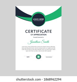 Corporate Certificate design layout shape, One colors design vector