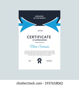Corporate certificate template diploma vector