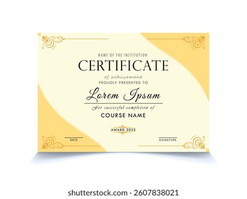 Corporate Certificate template unique vector design 