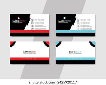 Corporate and clean business card design   for any company