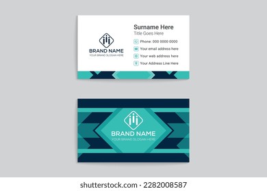 Corporate clean business card template