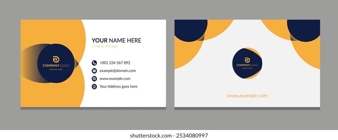 Corporate and clean Creative business card template. Minimalistic Business Card , business card design. Stationery design.
