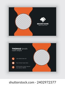 Corporate and clean double-sided Business Card Template. Simple minimal Business Card layout design.