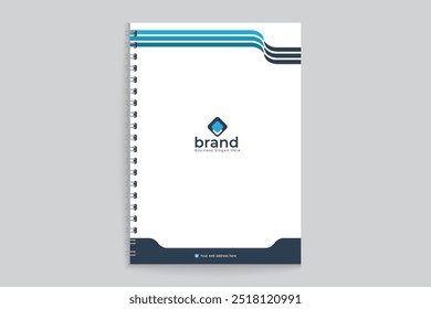 Corporate clean notebook cover template