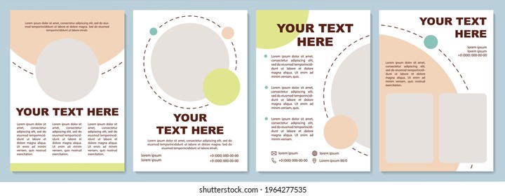 Corporate colored brochure template. Flyer, booklet, leaflet print, cover design with copy space. Empty space for content. Vector layouts for magazines, annual reports, advertising posters