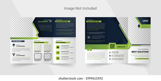 Corporate colorful business trifold brochure design template. ready for print design.